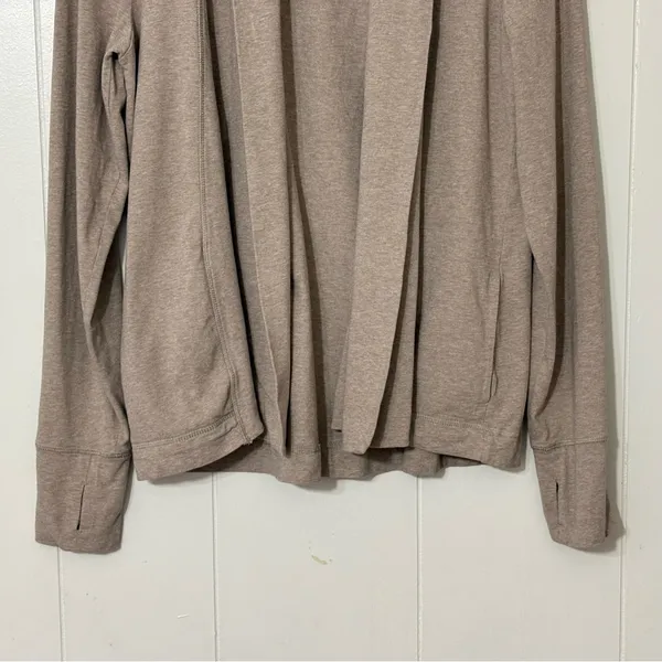 Pact Luxe Essential Swing Cardigan S Taupe Open Front Lightweight - Image 4