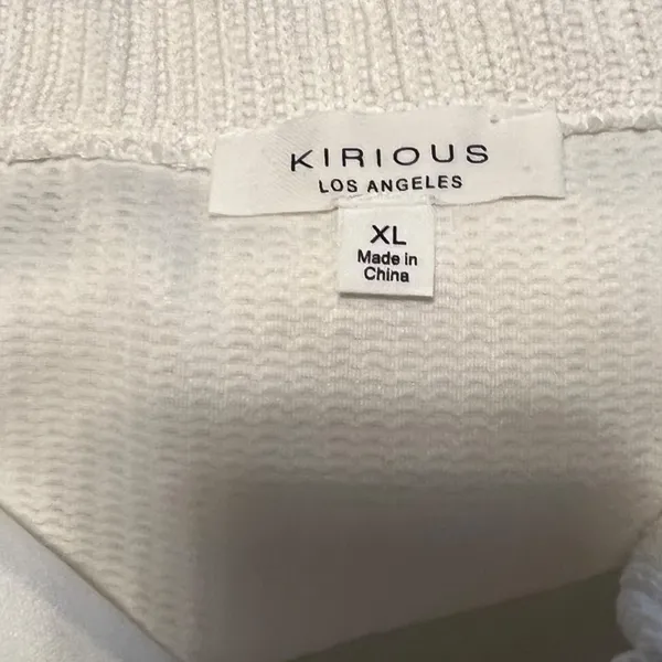 Kirious Los Angeles XL white Ribbed Knit Strapless Bustier Crop Top - Image 4