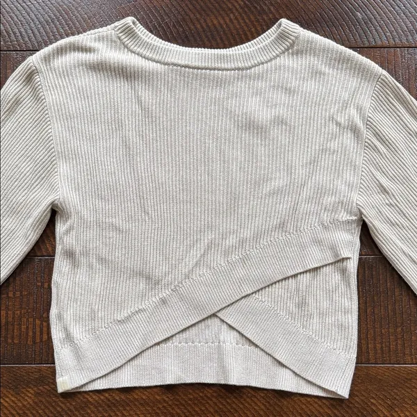 LULULEMON Reversible CrossOver Sweater Size 4 Balletcore Yoga - Image 2