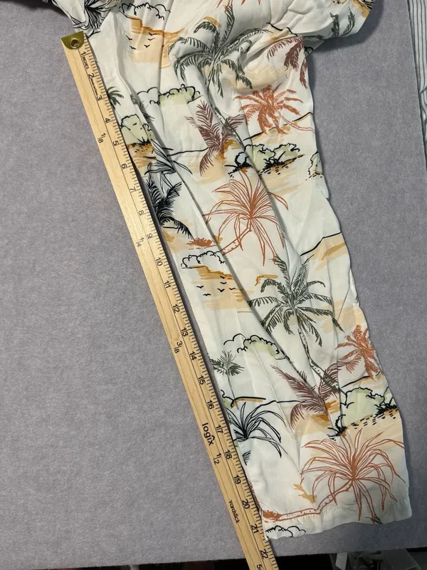 World Market Palm Tree Print Jumpsuit, Size S/M - Image 5