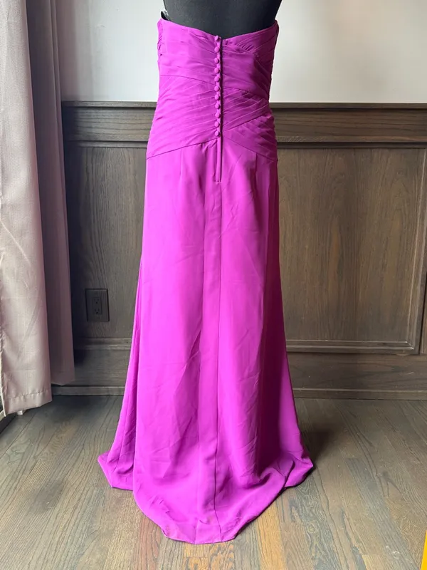 Alfred Angelo Strapless purple Ruched Sweetheart Gown 8 - Image 5
