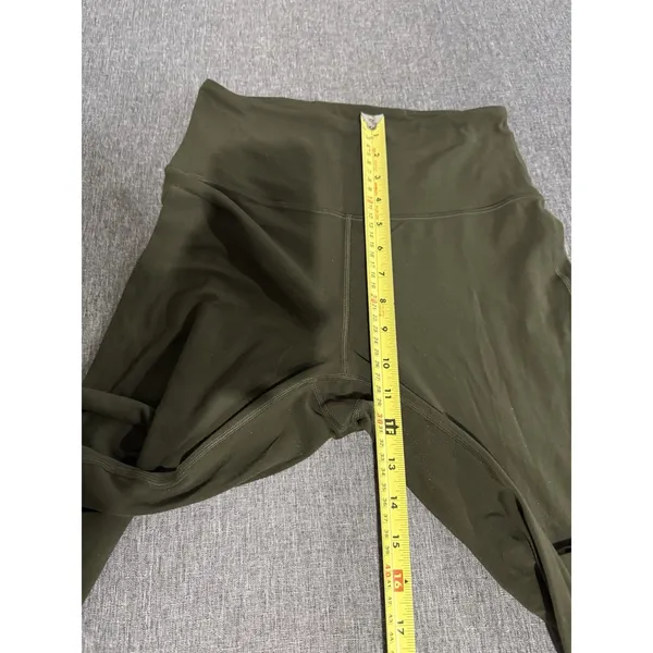 Lululemon Women's High Rise Flare Yoga Pants Olive Green Align Material Sz 6 - Image 5