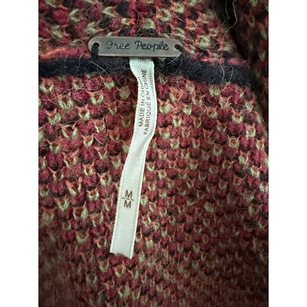 Free People Flower Power Boho Cardigan Sweater Women's Size Medium‎ - Image 12