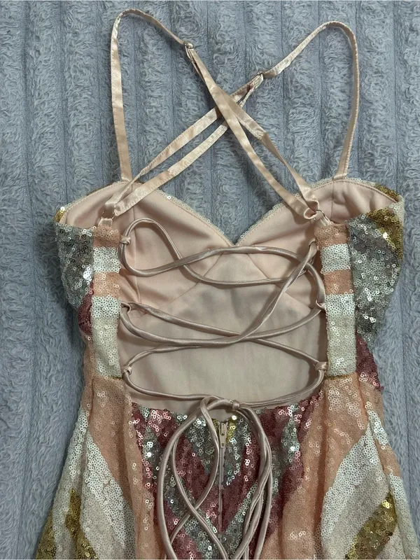Violet Weekend Pink Blush Sequin Maxi Dress — Size 9/10 — NWT - Image 5