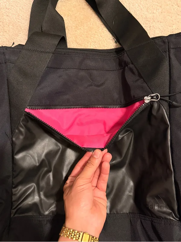 Adidas Black Gym Tote Bag - Image 2