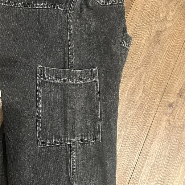RSQ Dark Gray Denim Cargo Pants SIZE 28 - Image 4