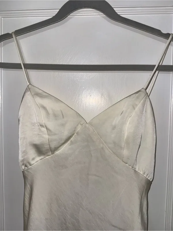 Lulus Ivory Slip Maxi Dress with Spaghetti Straps - Image 4