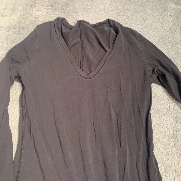 lululemon athletica Dark Gray/black Long Sleeve Top - Image 3