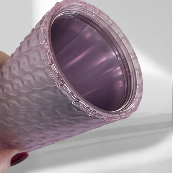 NWT Starbucks Pink Soft Touch Chain Tumbler 16oz - Image 5