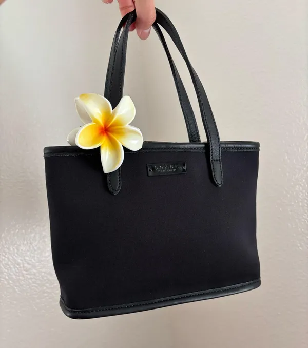 Vintage Coach Black Mini Tote - Image 6