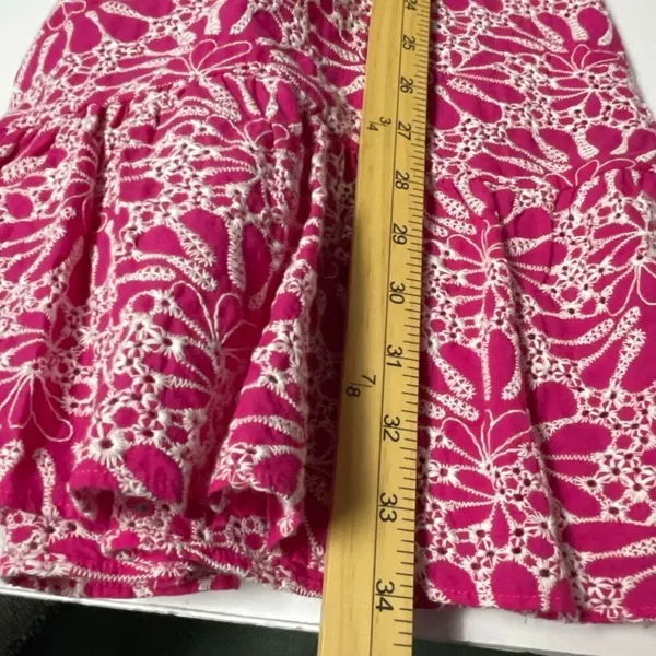 Loft size 8 heavily embroidered fit n flare ruffle cap sleeves dress - Image 9