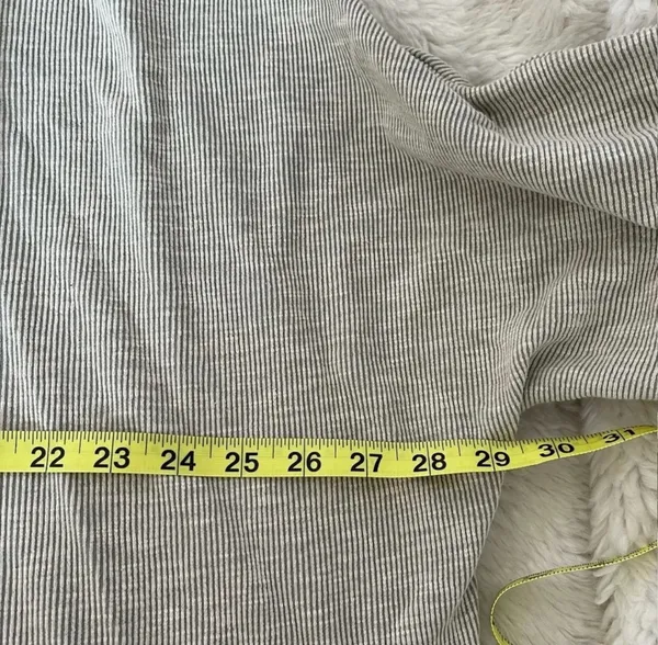 Anthropologie DONNI. Sandwash Ribbed Open Front Cardigan Tan White Stripe NWT - Image 9