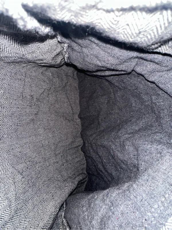 D2. American Eagle Outfitters gray, herringbone fabric tote bag. - Image 3