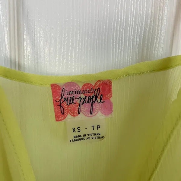Free People Intimately neon yellow cami tank top - Image 6