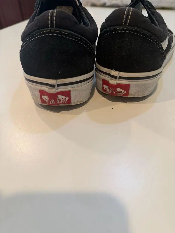Vans Old Skool Black and White Canvas and Suede Skate Sneakers, Men's 5.5 / Wome - Image 6