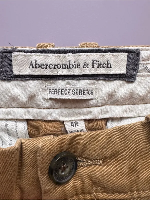 Abercrombie & Fitch Perfect Stretch Flare Chino Pants Tan Size 4R - Image 2