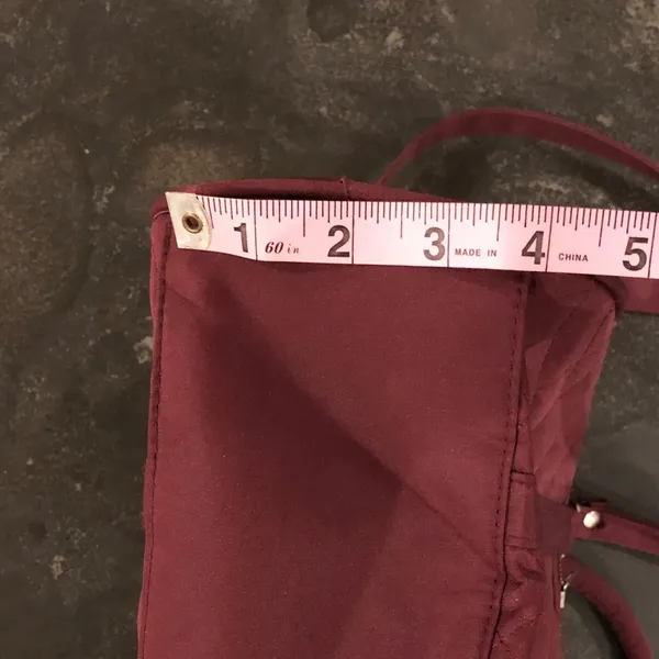 Quilted Burgundy Women’s Carryall Shoulder Bag - Image 8