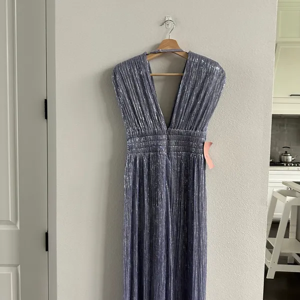 sabina Musayev Emmeline V-Neck Lurex Maxi Dress NEW Size Small - Image 5