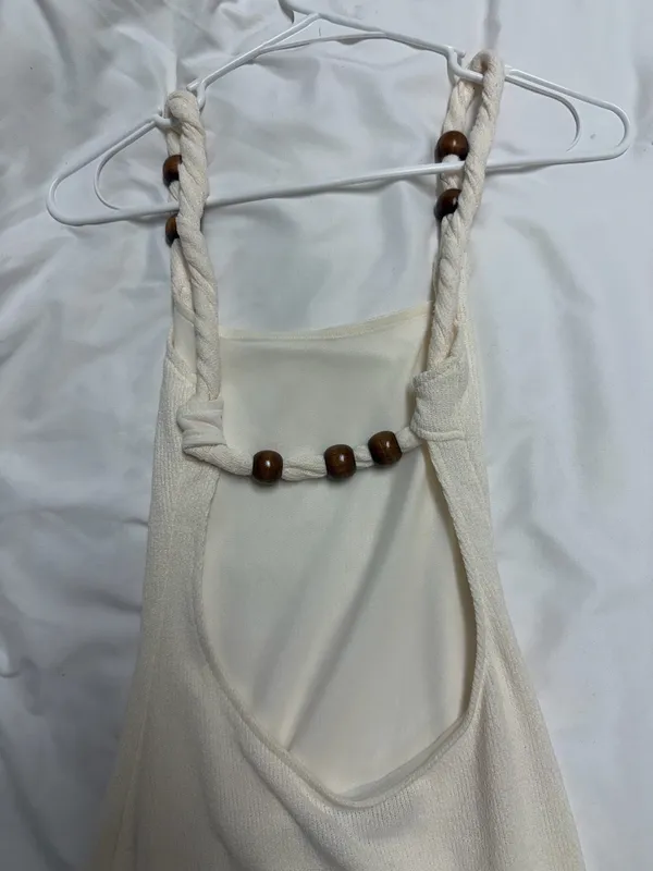 White Fox Knit Dress - Image 2