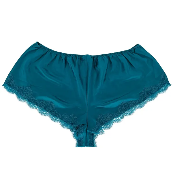 Victoria's Secret Women's Green Satin Sleep Shorts/Boxers with Lace - Size S NWT - Image 2