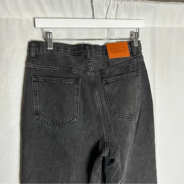 Princess‎ Polly Black Cross Waist Raw Hem Denim Jeans Size 4 - Image 4