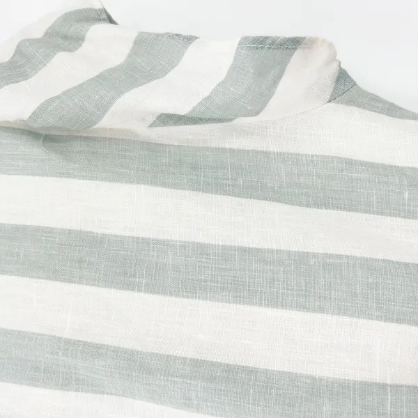 Reformation Womens Bayu‎ Linen Dress Size 2 Baltic Striped Button Front Pockets - Image 8