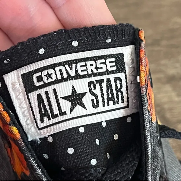 Converse All Star Lace Up Sneakers Shoes Floral Canvas Polka Dots Women’s Sz 10 - Image 11