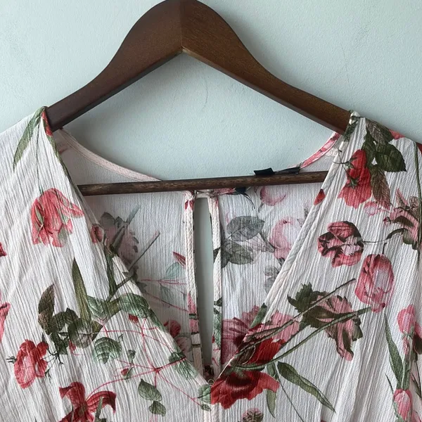 Suzanne Betro floral short sleeve maxi dress plus size 1X - Image 2