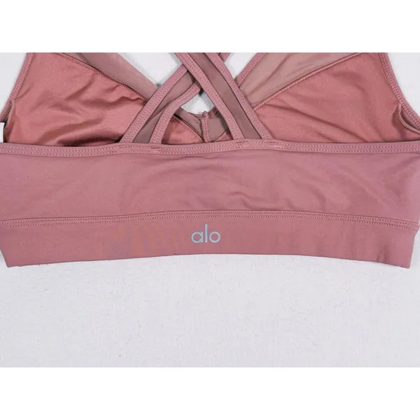 Alo Airlift Mesh Just Right Sports Bra Size S Pink Mauve Pilates Gym Yoga Sporty - Image 7