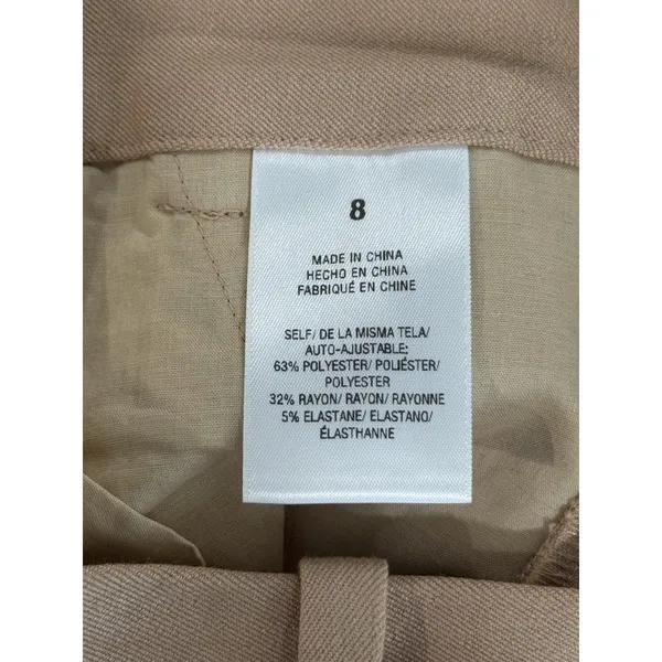 Favorite Daughter Womens Pants Brown Pleated High Rise Wide Leg Stretch Size 8 - Image 5