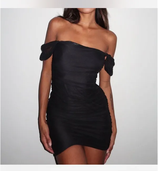 Princess Polly Charvi Mini Dress Black - Image 2