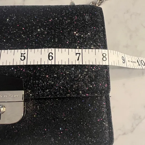 Kate Spade Sunset Lane Eden in Black Glitter Crossbody Purse $249 - Image 5