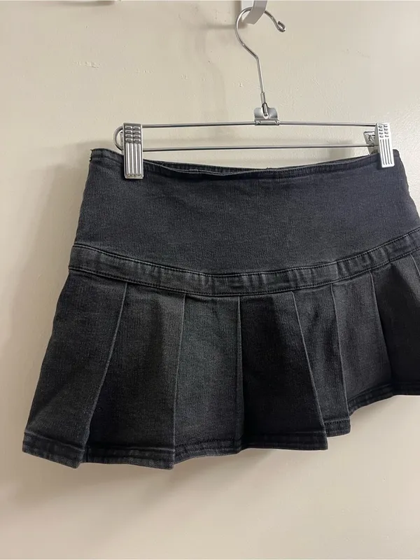 BDG Shaina Micro Mini Skort in Black Denim Size XS - Image 10