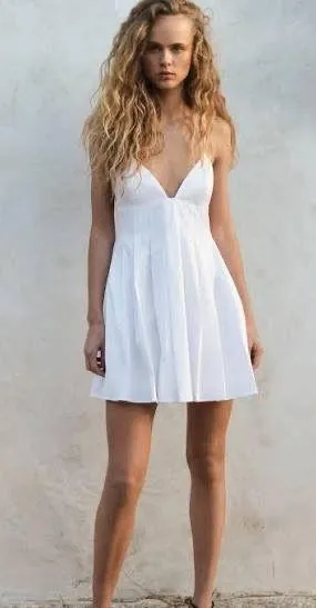 Zara pleated poplin mini dress - Image 2