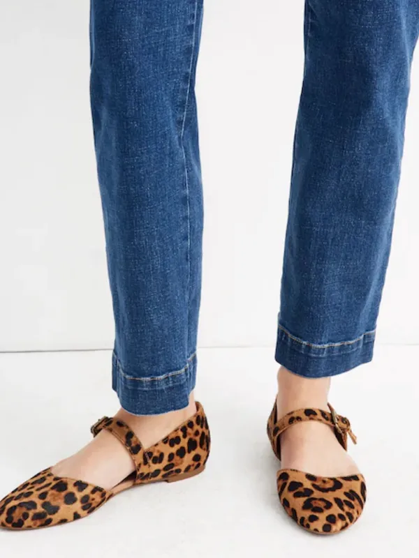 Madewell The Alina Mary-Jane Flat in Leopard Calf Hair - Image 2