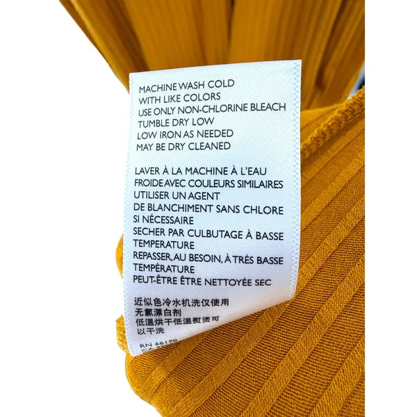 Free People FP‎ Beach Mustard Yellow Ribbed Maxi Dress Short Sleeve Small NEW - Image 5