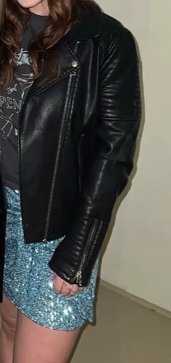 Topshop Faux Leather Jacket Black - Image 2
