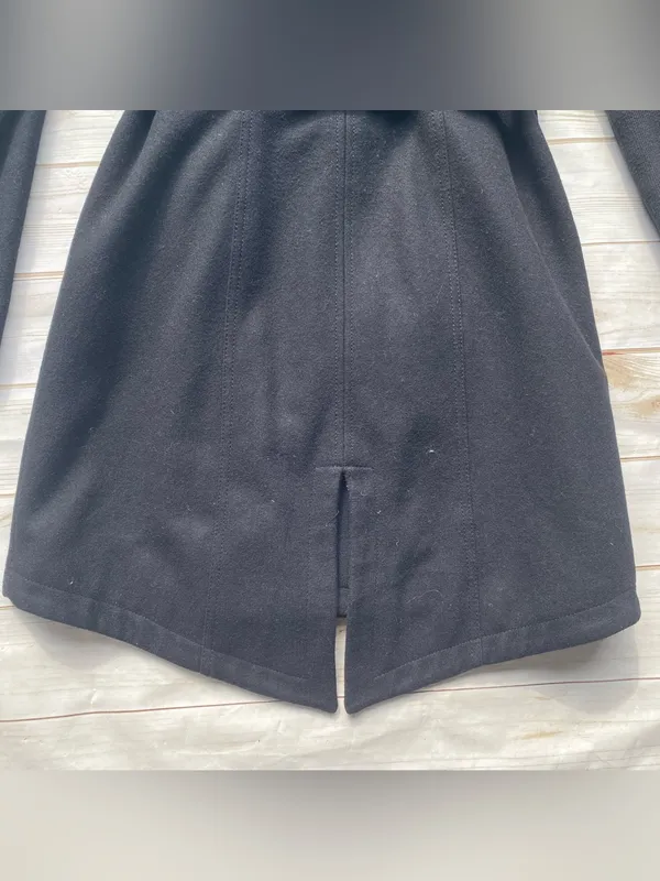 BCBGeneration black wool hooded double breasted winter dress coat Y2K academia - Image 11