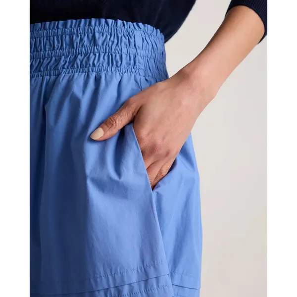 Quince 100% Organic Cotton Poplin Tiered Maxi Skirt True Blue Size M - Image 4