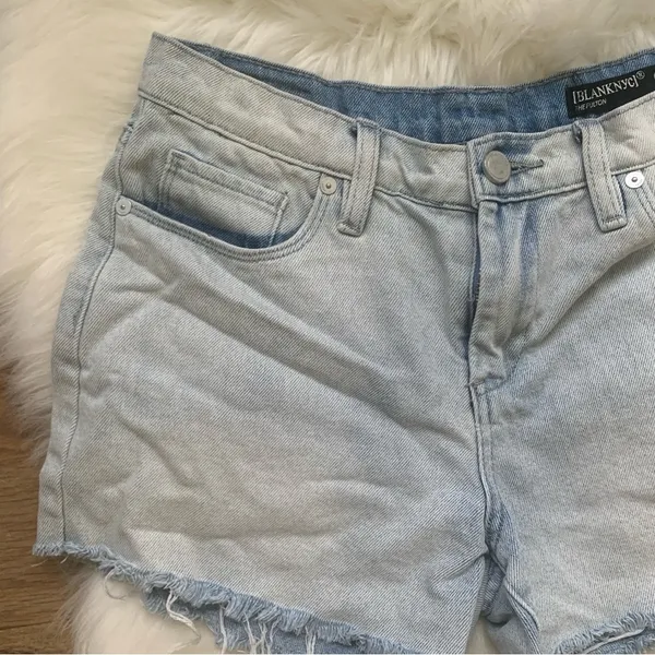 Blank NYC the Fulton Roll Up Light Blue Jean Shorts Size 28 - Image 2
