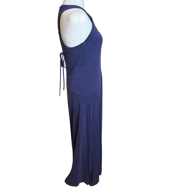 Anthropologie Maeve Melanie‎ Purple Knit Maxi Dress Size S Small Lace Back - Image 6