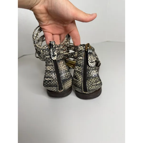 Tory Burch Snakeskin Gladiator Sandals Size 8 Womens - Image 3