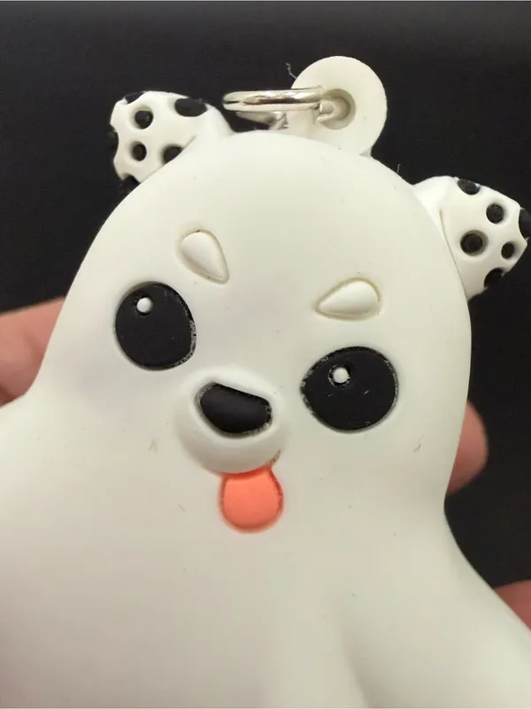 SPIRIT HALLOWEEN Ghost Dog Puppy 3D Polka Dot Ears Figural Bag Charm Keychain - Image 7