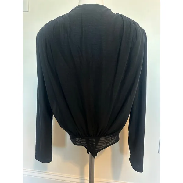 Abercrombie Fitch Black Long Sleeve Bodysuit Small - Image 6