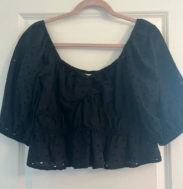 A New Day Babydoll Black Blouse - Image 2