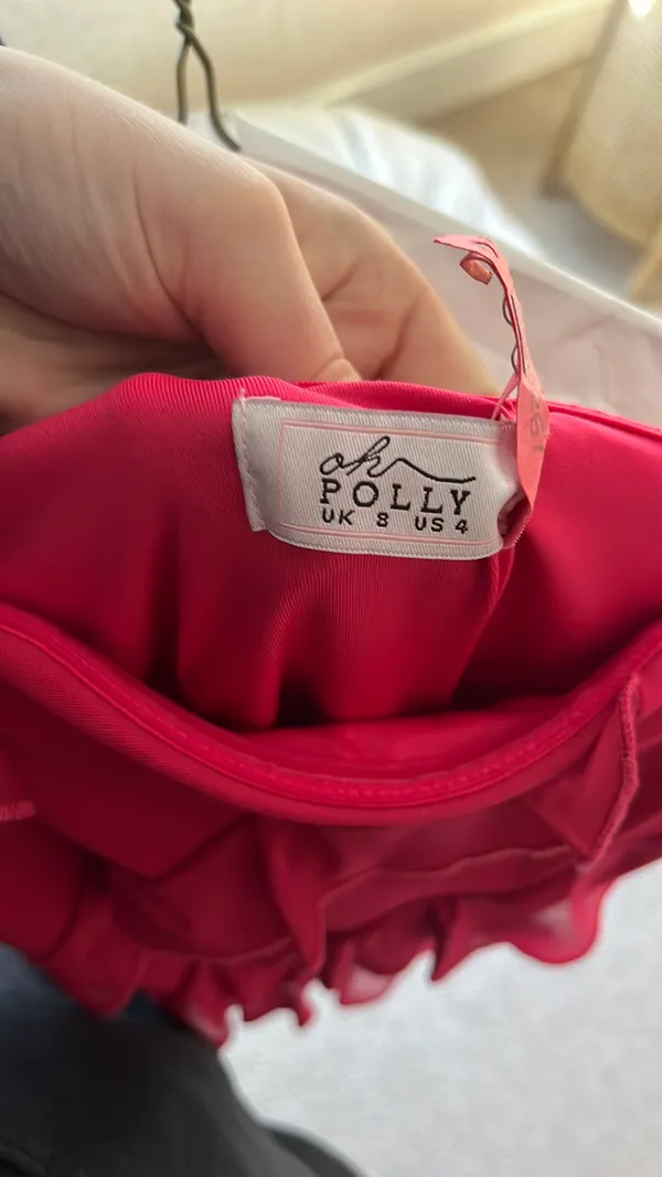 Oh Polly Pink Ruffle Mini Dress - Image 4