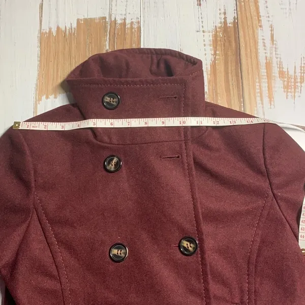 Thread & Supply Double Breasted Oxblood Peacoat Size Medium - Image 10