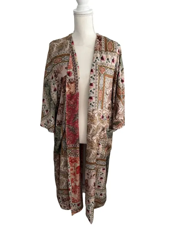 ZARA Reversible Belted Caftan Robe Size Small - Image 6