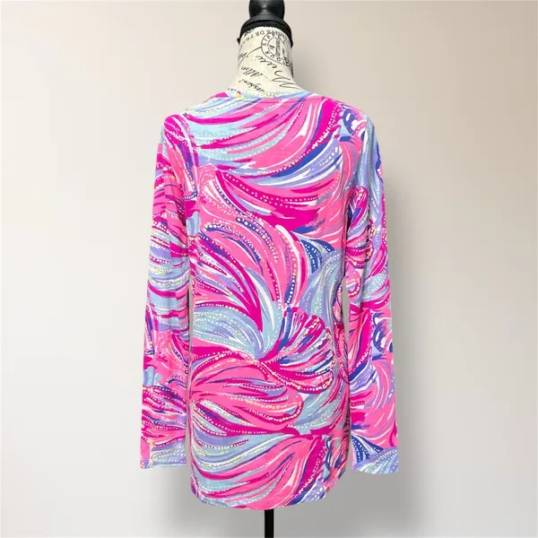 Lilly Pulitzer Sorella Oh My Guava Pink Pima Cotton Long Sleeve Top M‎ - Image 3