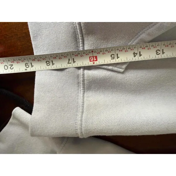 Aerie Light Blue Quarter-Zip Pullover Sweatshirt with Kangaroo Pocket - Image 8